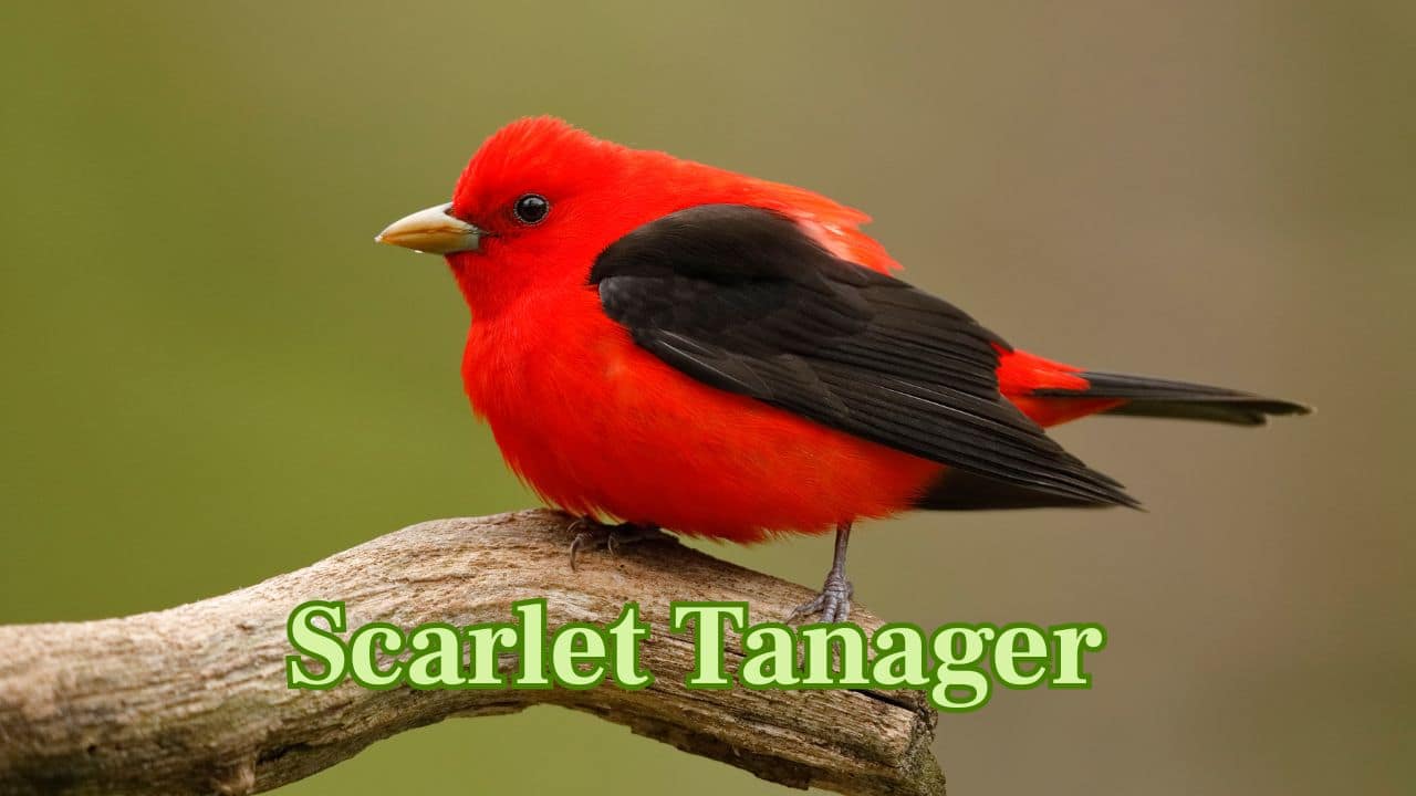 Scarlet Tanager (North America): A bright red songbird with black wings, it's a summer treat in North American woods, particularly in breeding season. (Image: Canva)