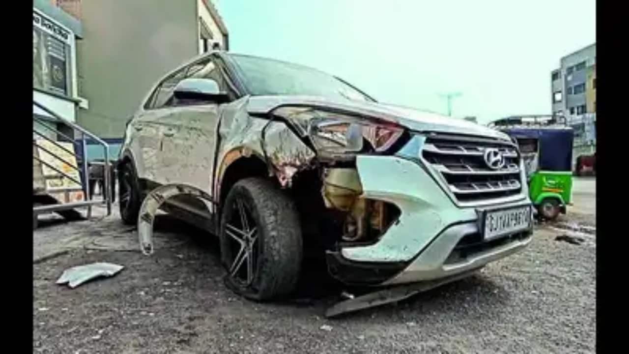 Caught on cam: Gujarat cop's son mows down engineer, woman with SUV