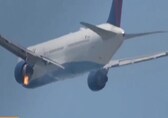 Watch: Delta Airlines Boeing flight catches fire mid-air, makes emergency landing