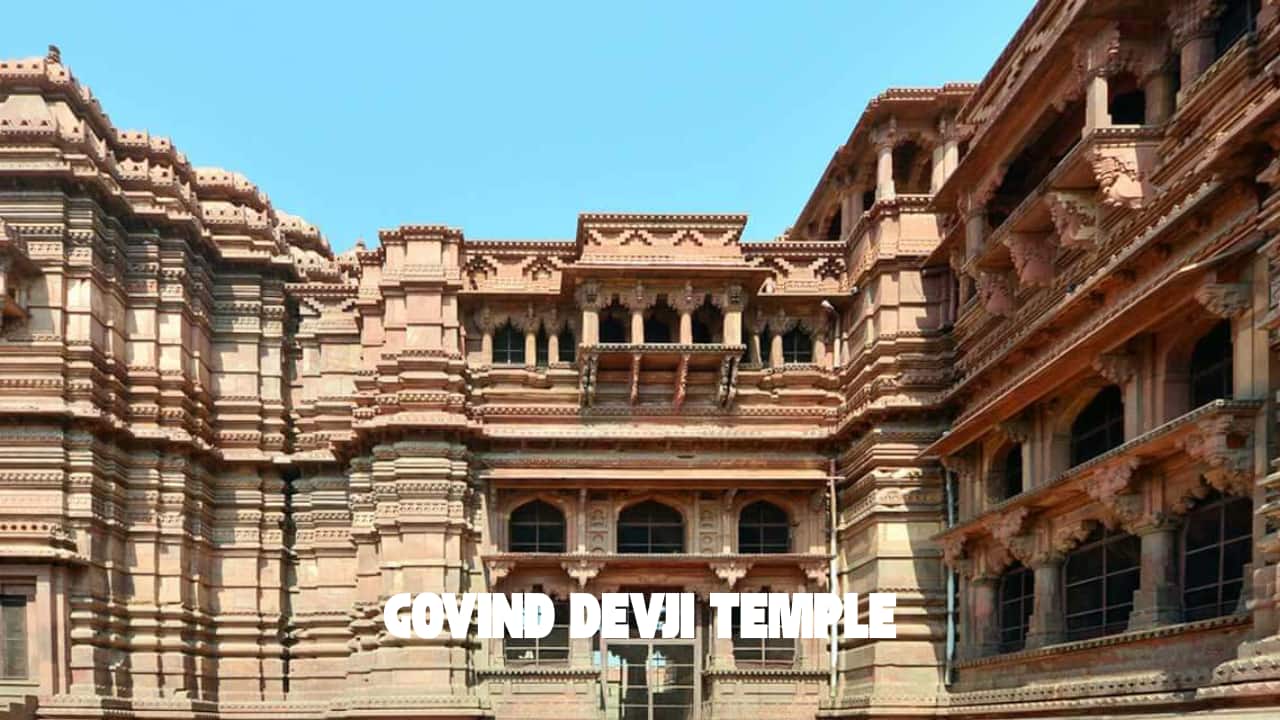 Govind Devji Temple: The 16th-century Govind Devji Temple, a marvel of red sandstone, is dedicated to Krishna in the country where he was raised. (image: Mathura Vrindavan Tourism)