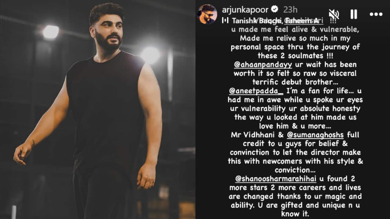 Arjun Kapoor Arjun Kapoor penned his heart out after watching Saiyaara. He further noted that Mohit Suri had created a vintage masterpiece that made him feel alive and vulnerable, bringing back personal emotions through the journey of the two soulmates in the film. He called Ahaan’s debut raw and powerful and praised Aneet Padda for her honesty, vulnerability, and expressive eyes, stating he had become a lifelong fan.