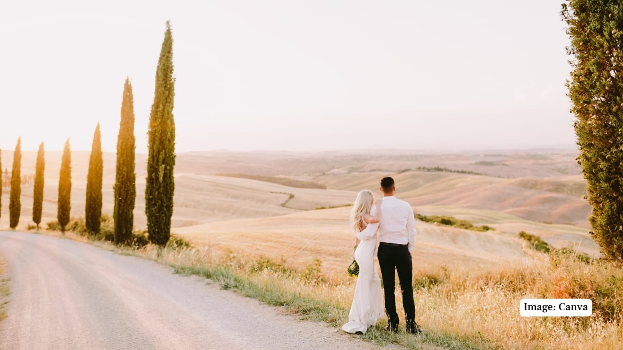 2. Tuscany, Italy Rolling vineyards, medieval hill towns, and rustic villas make Tuscany the epitome of romantic charm. Couples drawn to art, wine, and tradition will find its olive groves and sun-drenched terraces ideal for intimate celebrations. Towns like Siena and Cortona offer historical gravitas with timeless beauty. (Image: Canva)