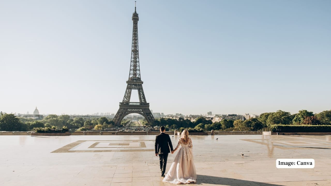 4. Paris, France If ever a city embodied the spirit of romance, it is Paris. From historic churches like Église Saint-Eustache to riverbank vows beside the Seine, Paris is elegance personified. A wedding here feels like living inside a timeless black-and-white film. (Image: Canva)