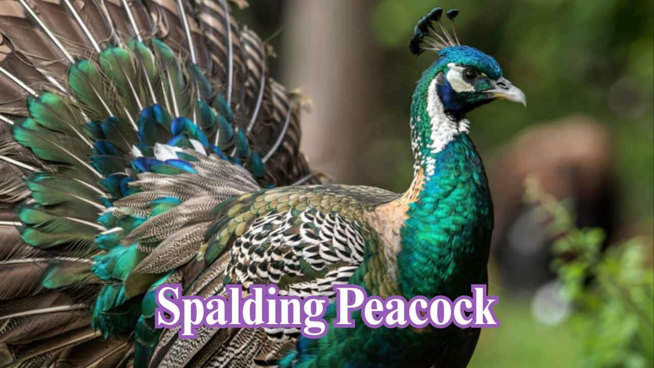 Spalding Peacock: A cross between Indian and Green peafowls, the Spalding presents the best of both worlds—broad colors, enormous size, and an opulent tail. (Image: Canva)