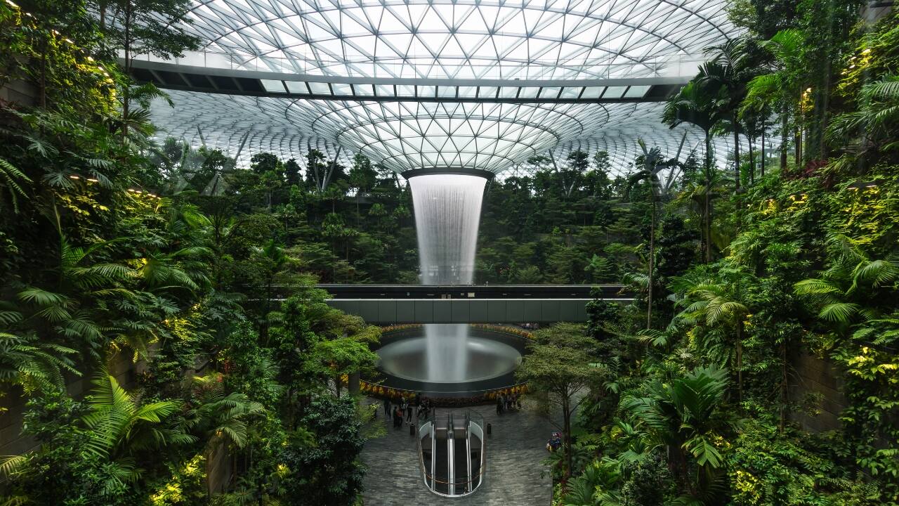 2. Singapore Changi Airport A perennial favourite and Hall of Fame honoree, Changi Airport scores 95.20. Renowned for its lush indoor gardens, world-class shopping, and immersive entertainment zones, it continues to set the standard for airport excellence and innovation. (Image: Canva)