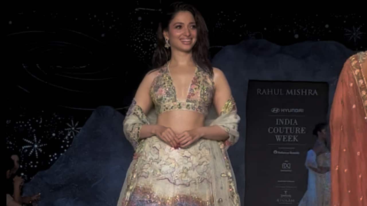 Tamannaah Bhatia turns head in Rahul Mishra lehenga at India Couture Week