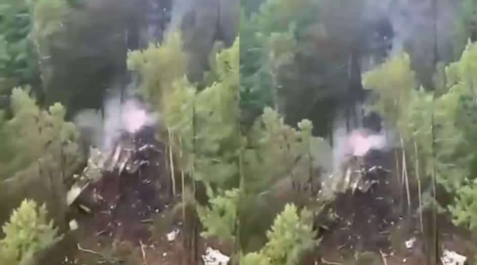 Russian An-24 crashes; first visuals show debris, all 50  onboard feared dead | Watch 