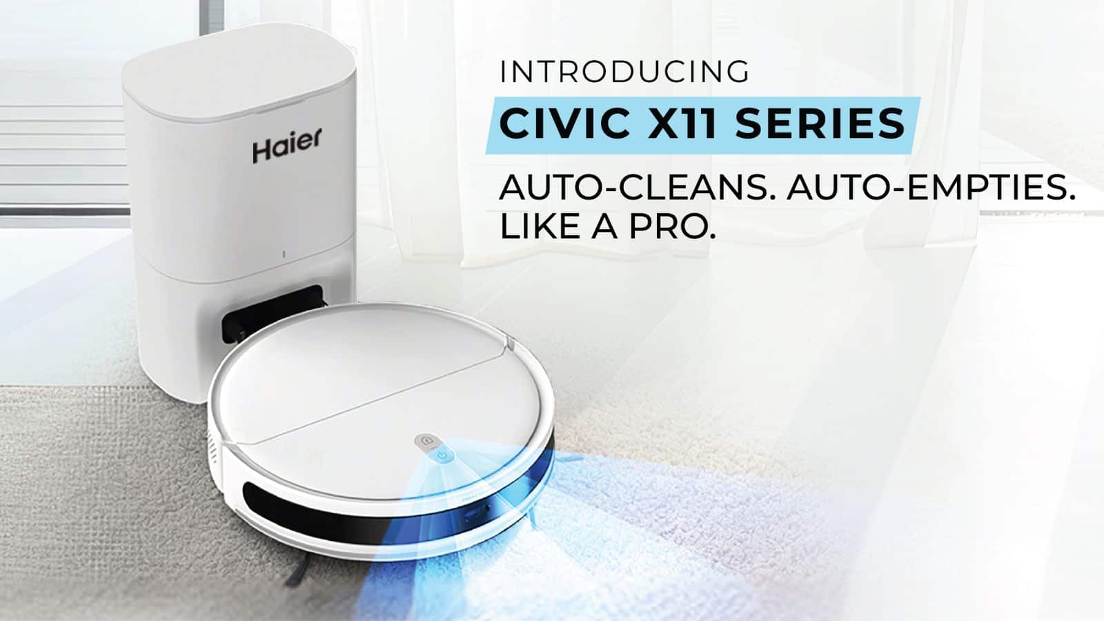 Haier CIVIC X11 robot vacuum cleaners launched in India: Price, features, availability