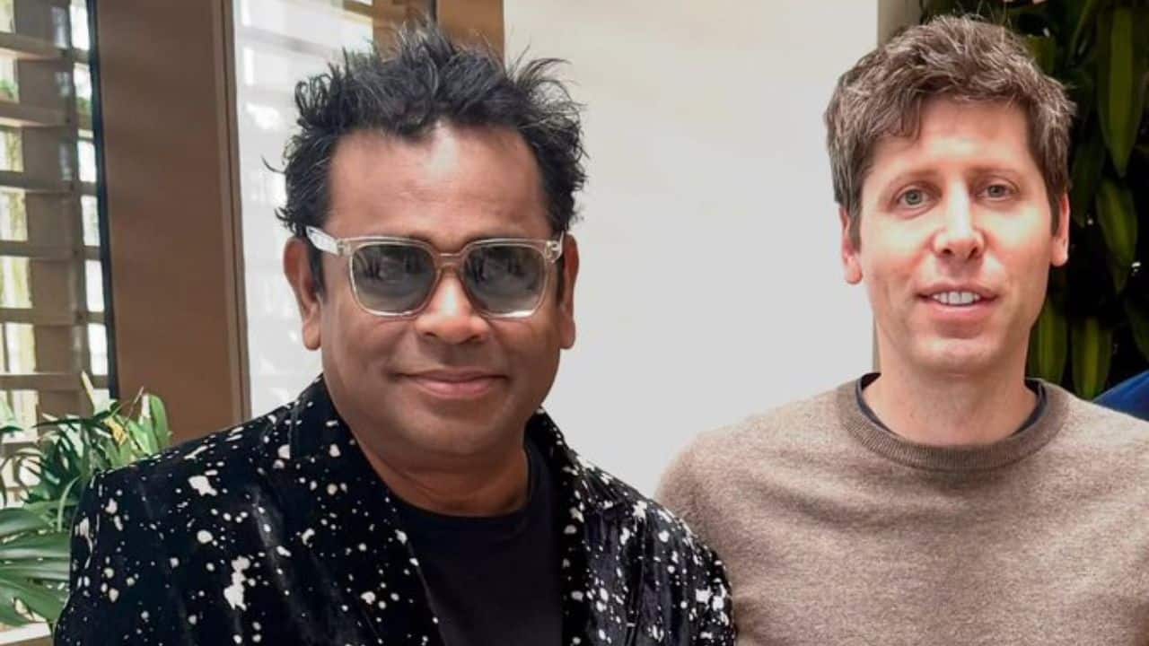 AR Rahman meets Sam Altman as they announce collaboration in upcoming AI music project Secret Mountain
