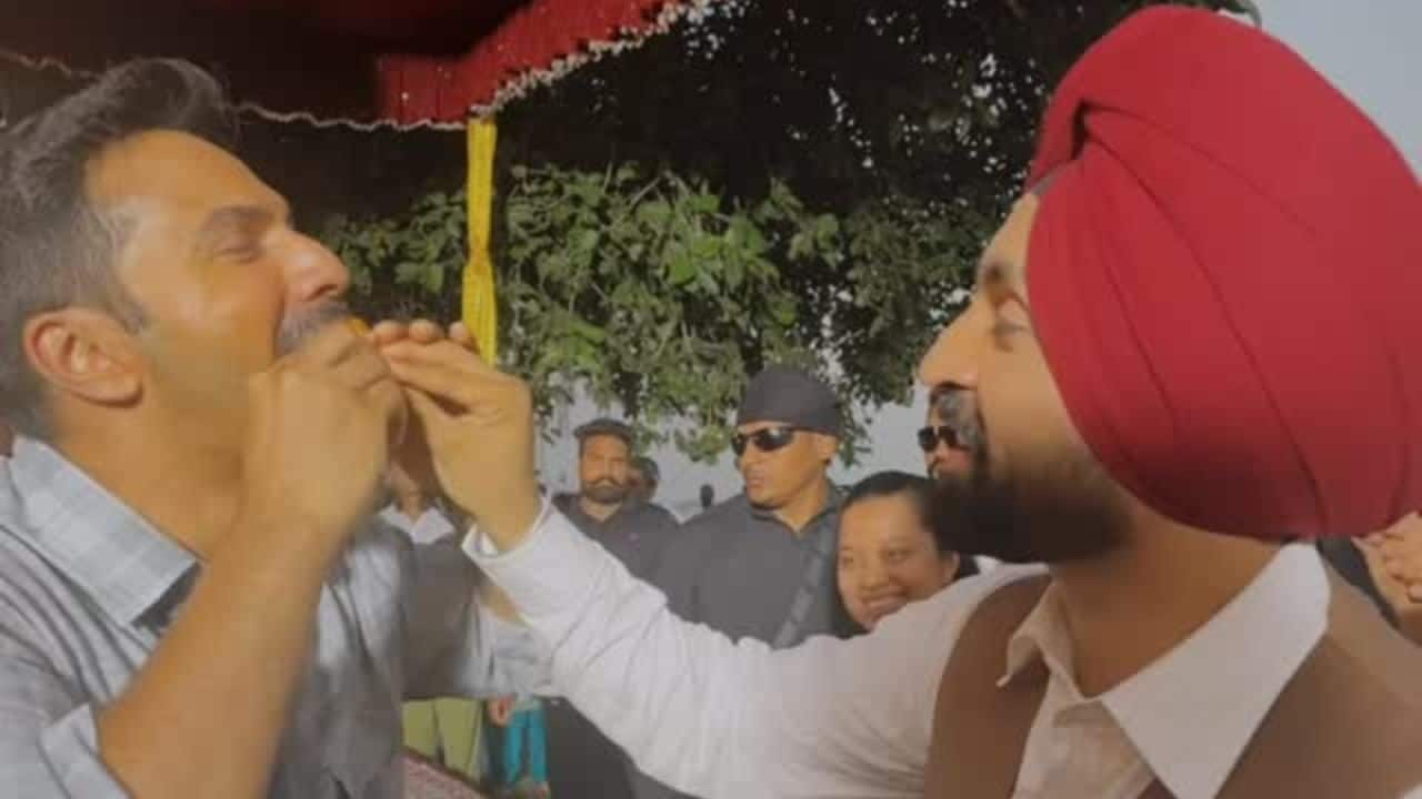 Diljit Dosanjh wraps up Border 2 shoot, feeds sweets to Varun Dhawan, Ahan Shetty and others: Watch video