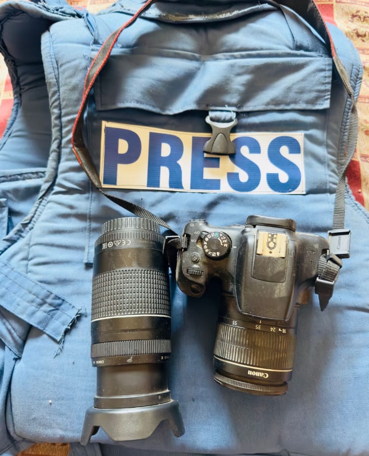 Gaza photojournalist offers camera and press vest for sale to feed family amid escalating crisis