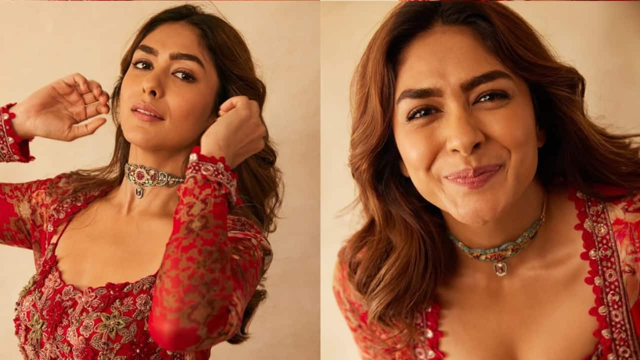 Modern silhouette The outfit includes a contemporary shape: a bralette-style blouse, a long flowy jacket, and a flared skirt. It is all enhanced with subtle threadwork and 3D floral details that add an ethnic touch.