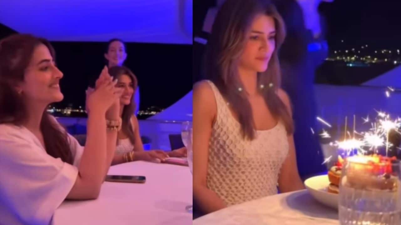 Kriti Sanon rings in 35th birthday with intimate celebration; sister Nupur Sanon shares cake cutting video