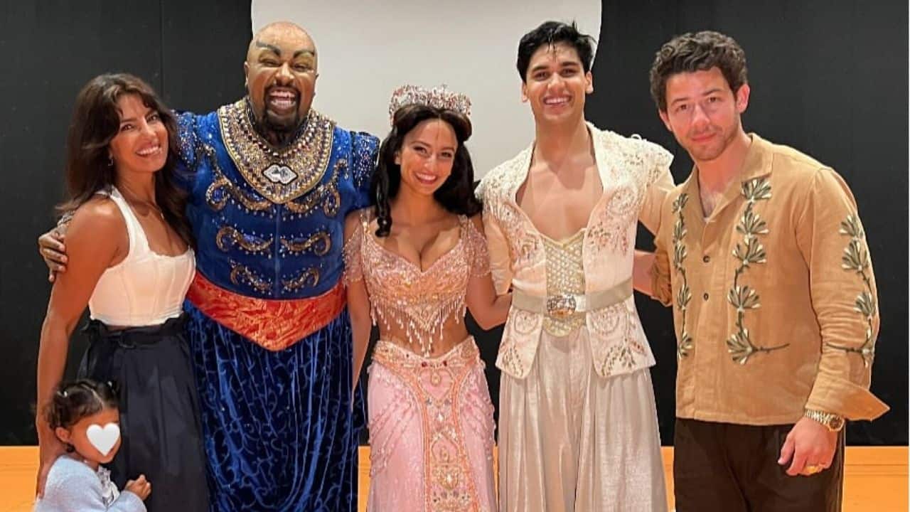 Priyanka Chopra enjoys family day out at Aladdin Broadway Show in New York; shares moments with Nick Jonas and daughter Malti