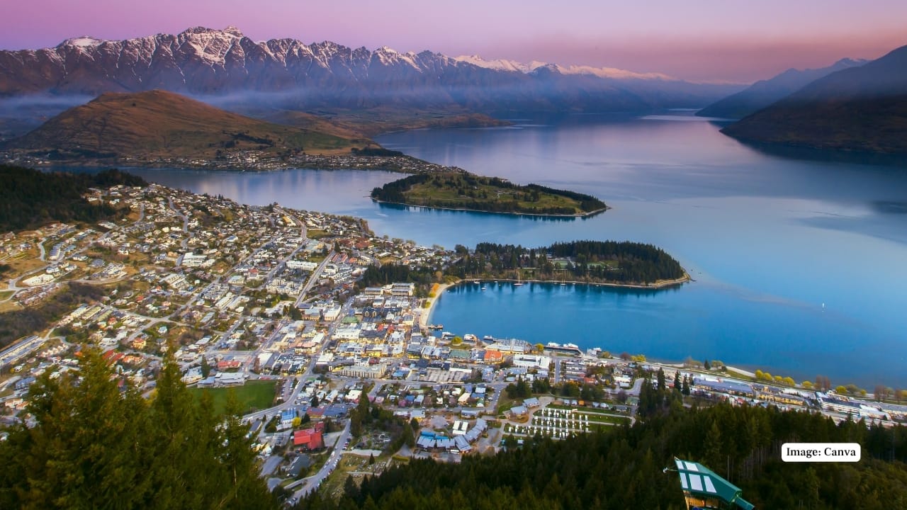 6. Queenstown, New Zealand — Adventure in the Land of the Long White Cloud Nestled beside Lake Wakatipu and framed by the Southern Alps, Queenstown is synonymous with adventure. Skiing, bungee jumping, and jet boating attract thrill-seekers, while the town’s welcoming atmosphere and stunning vistas offer solace for those who prefer serenity. (Image: Canva)