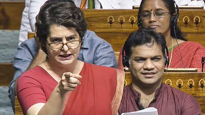 Priyanka Gandhi speaks in Lok Sabha on the 150th anniversary of 'Vande Mataram'