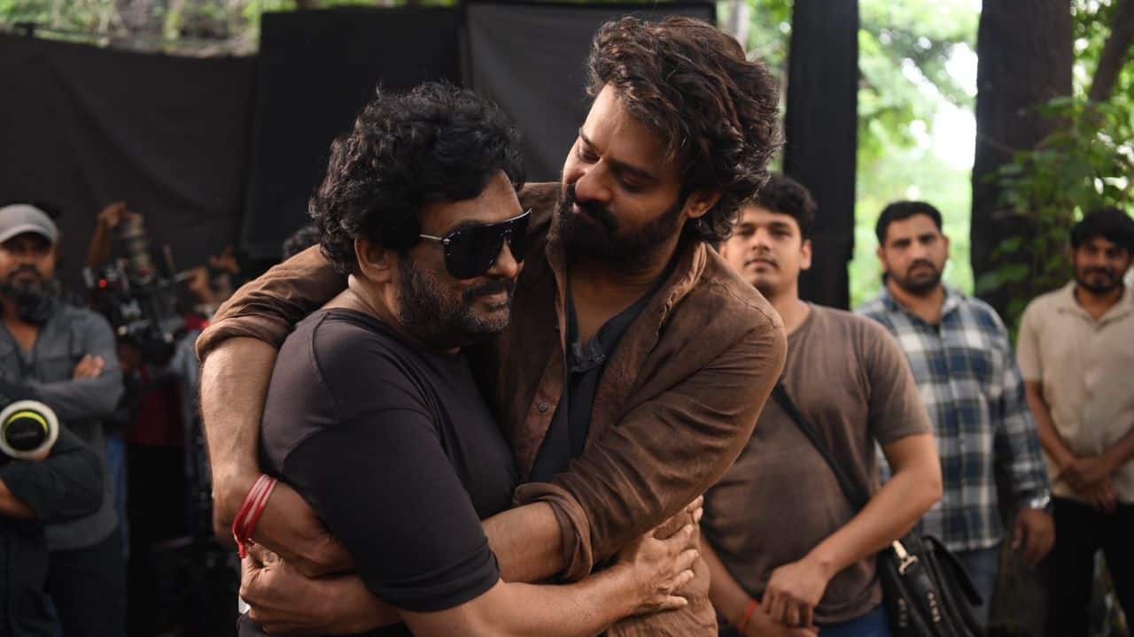 Prabhas gets surprise visit by director Puri Jagannadh, Charmme Kaur on The Raja Saab set: See pics