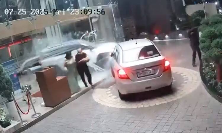 Watch: Woman reverses SUV into Ramada hotel reception lobby in UP’s Bareilly