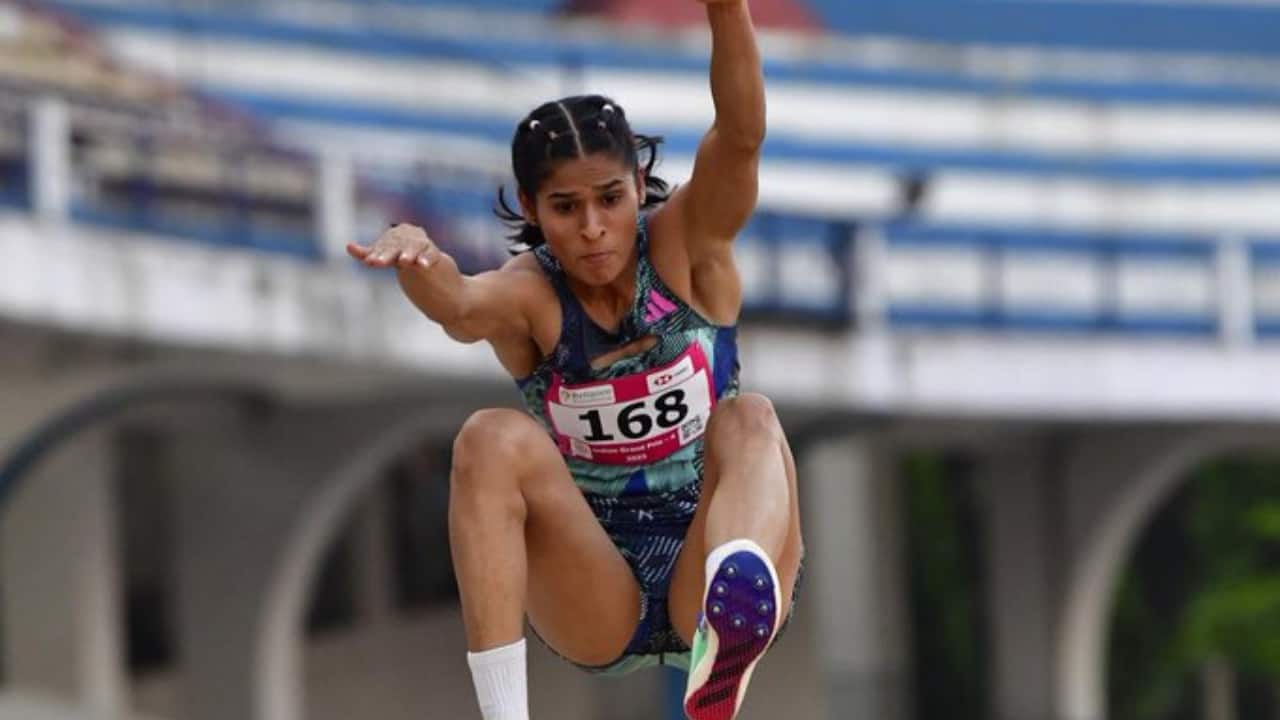 Taking flight with every jump, Shaili Singh is emerging as a force in athletics. Her relentless work ethic and natural talent are breaking boundaries in long jump, promising a future lined with records and recognition. (Photo: X)