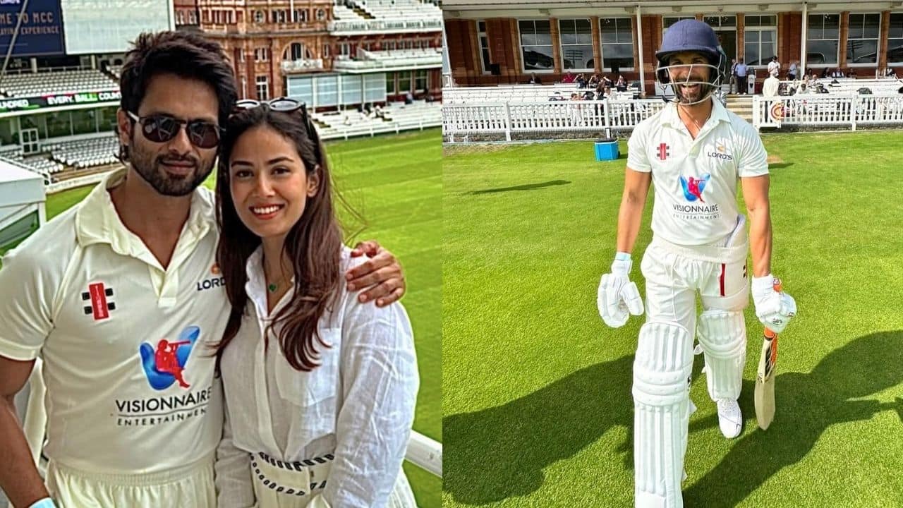 Shahid Kapoor plays cricket at Lord’s,  wife Mira joins him for the memorable experience