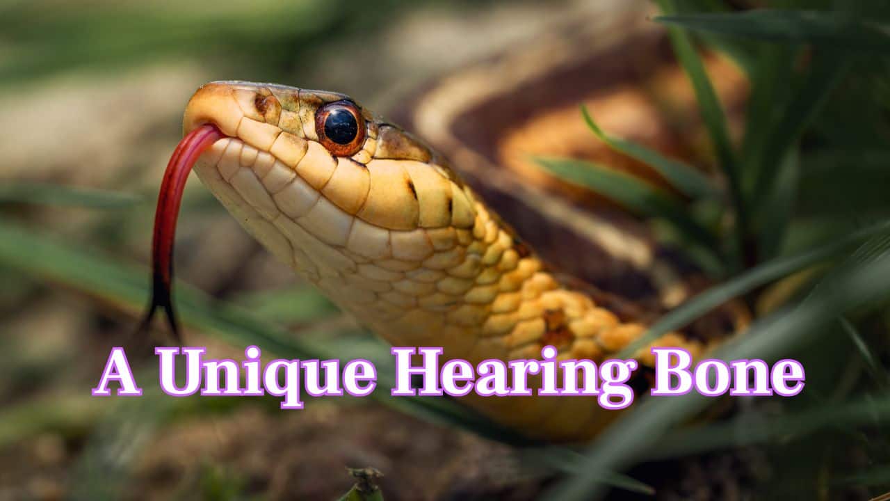 A Unique Hearing Bone: Instead of three middle ear bones like mammals, snakes use a single bone called the columella to transmit vibrations. (Image: Canva)