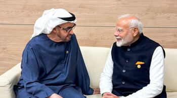 Prime Minister Narendra Modi with the President of the United Arab Emirates (UAE) Mohamed bin Zayed Al Nahyan (File image)