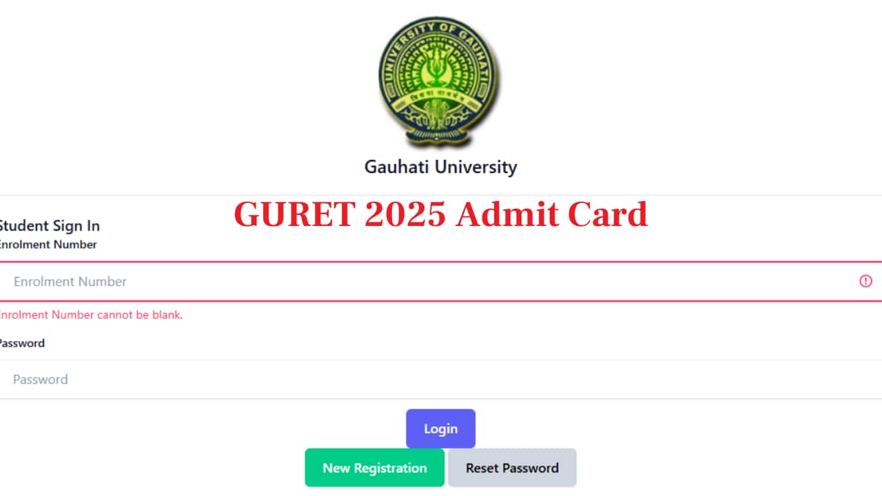 GURET 2025 admit card released at gauhati.ac.in; Direct link here GURET 2025 admit card released at gauhati.ac.in; Direct link here