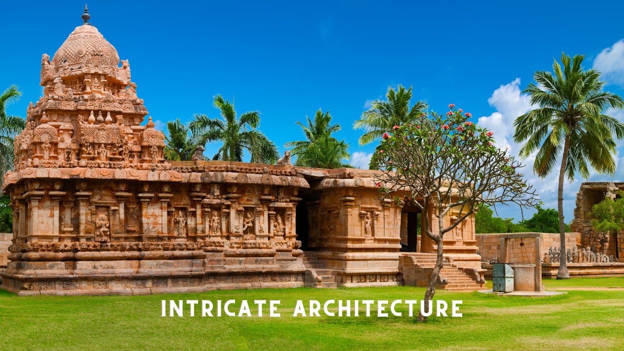 Delicate sculptures and carvings that showcase the unparalleled artistry of the Chola dynasty adorn the temple. (image: canva)