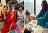 Bipasha Basu shares glimpses of parenting joy, twins with daughter in pink suit