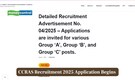 CCRAS Recruitment 2025: Application Begins for 394 vacancies at ccras.nic.in; apply by August 31