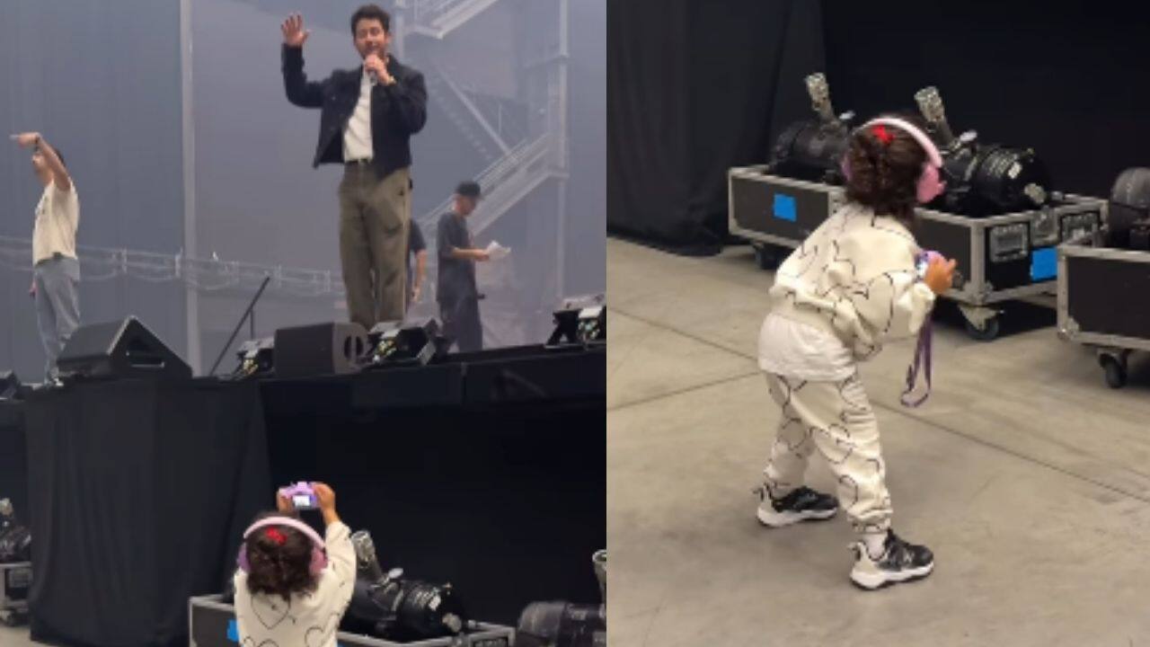 Malti Marie steals the show as she films dad Nick Jonas onstage, watch 