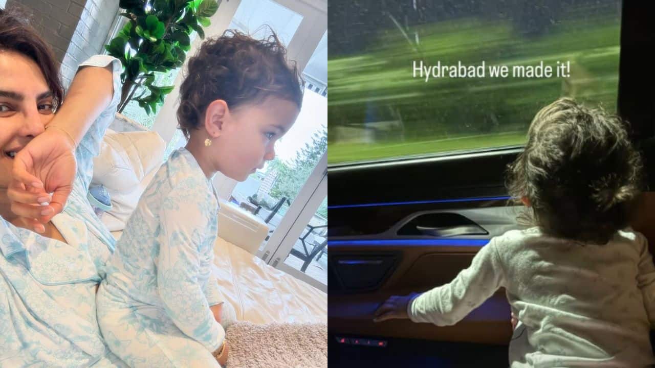 Priyanka Chopra reaches Hyderabad with daughter Malti as she returns to shoot SSMB29 with Mahesh Babu