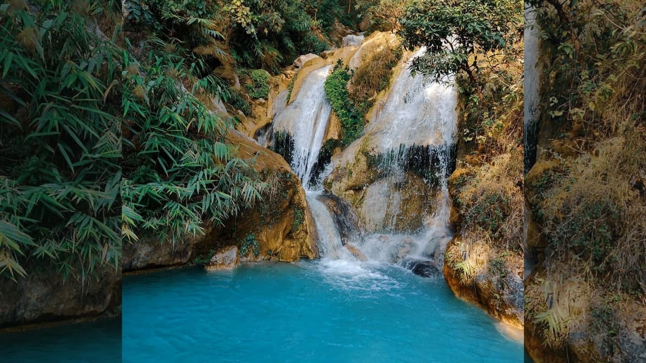 2. Neer Garh Falls, Uttarakhand – Rishikesh’s Rain-Soaked Secret A modest trek from the Lakshman Jhula leads to Neer Garh Falls—quiet, clean, and cradled by the Shivaliks. The monsoon lends a soft sheen to its tiered cascades, filling its natural pools to the brim. Ideal for day-hikers and spiritual seekers alike, its proximity to Rishikesh allows for seamless transitions between nature and mysticism. (Image: Facebook/ Famous Places In India)