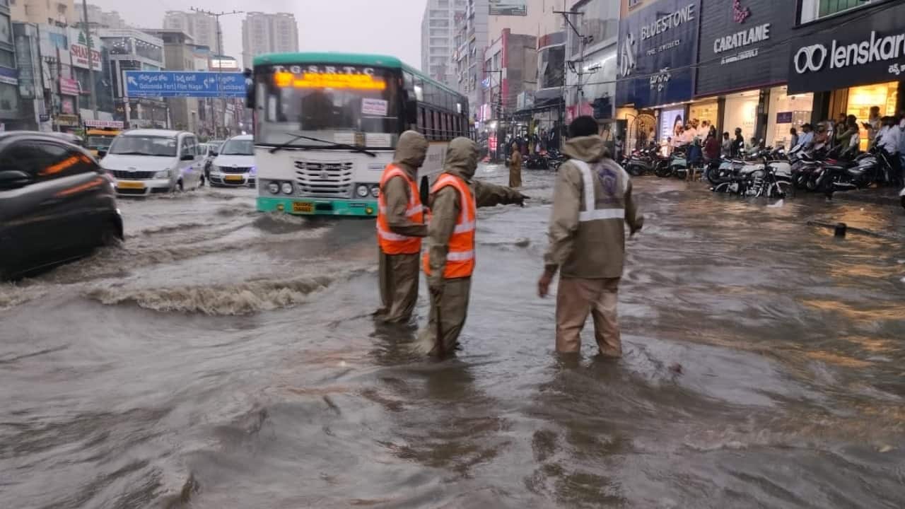 Hyderabad weather: Heavy rain brings city to standstill as waterlogging triggers travel advisory