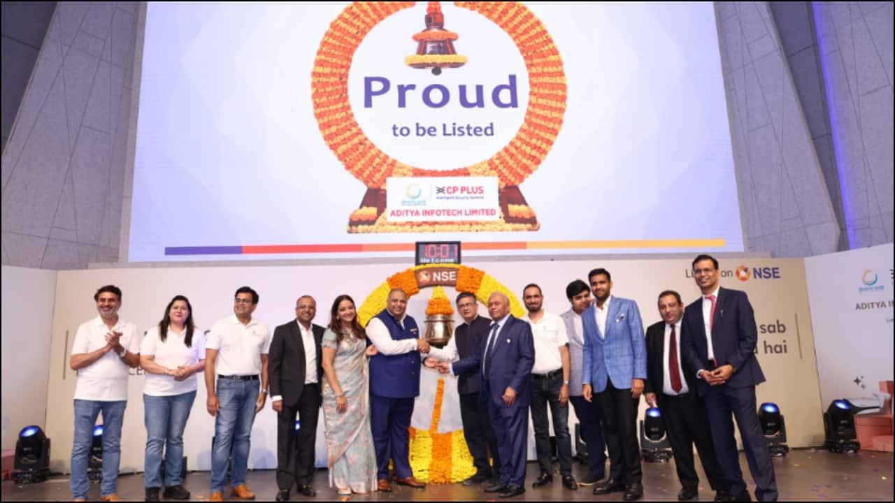 Aditya Infotech shares make strong market debut, close 61% higher than IPO price on listing day
