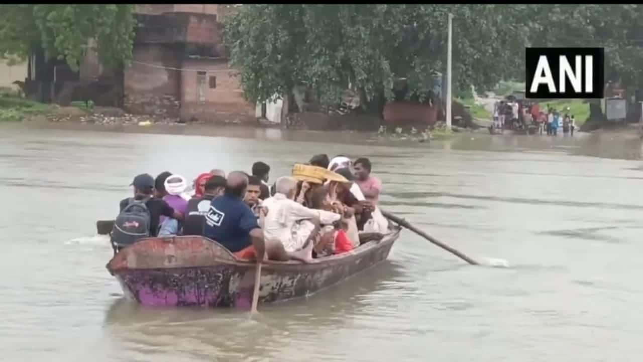 The Ganga, Yamuna, and Chambal rivers have flooded hundreds of houses, cutting off road access to many villages. (Photo: X)