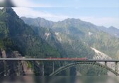 Watch | Vande Bharat glides through scenic landscape of Anji and Chenab bridges in J&amp;K