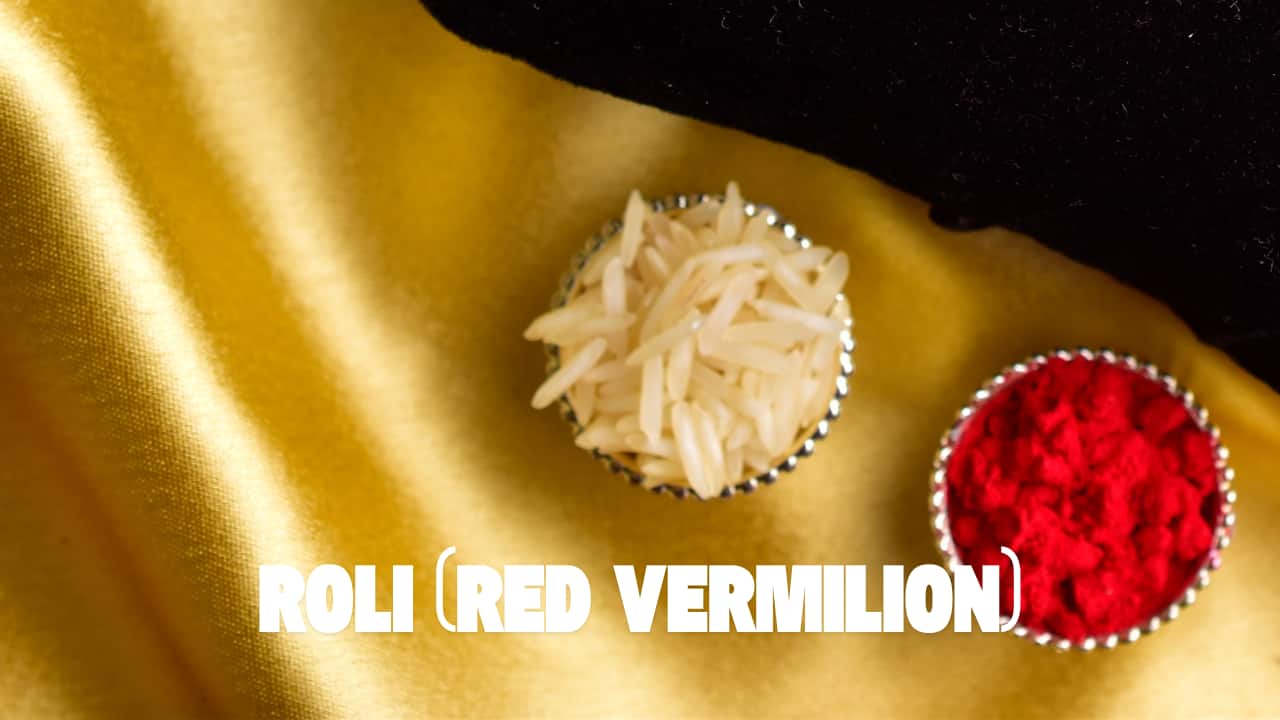 Roli is used for applying a red tilak on the brother’s forehead during the puja. It brings good fortune, respect, and divine blessings. (image: canva)