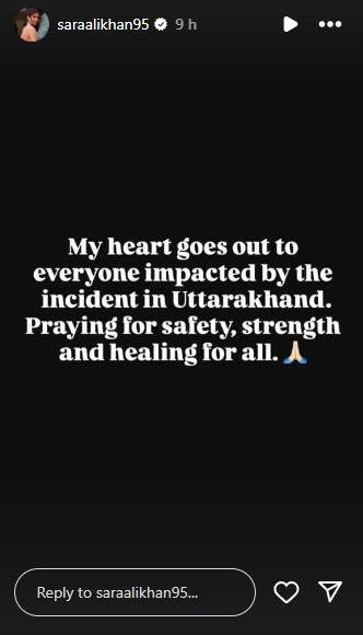 Sara's heartfelt note