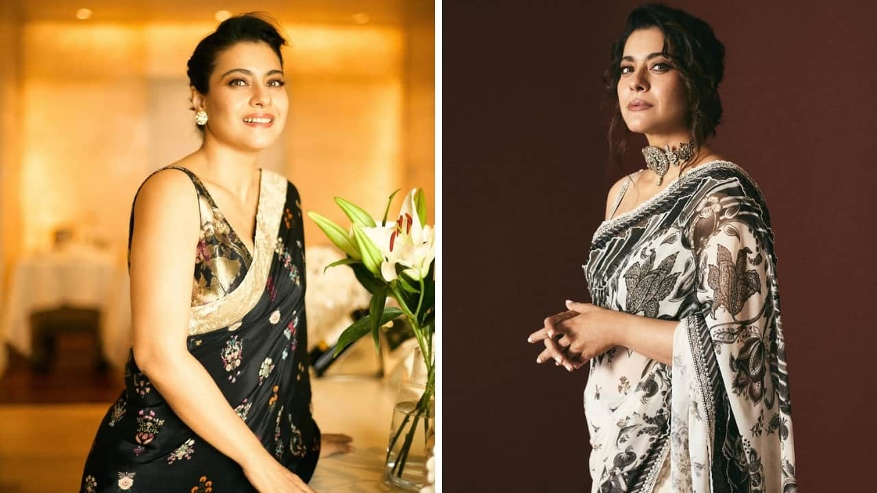 Kajol wears a repurposed saree from her mother Tanuja’s collection on her birthday