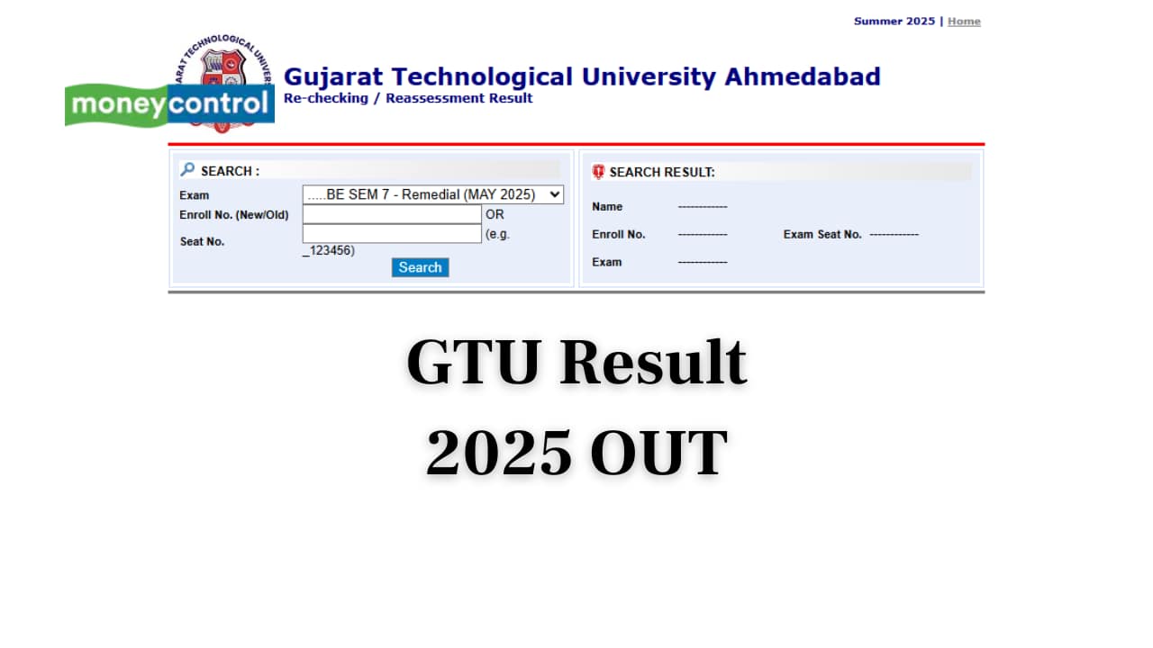GTU Result 2025 OUT: Gujarat Technological University Result of BE SEM 7 Remedial (MAY 2025) released, direct link here