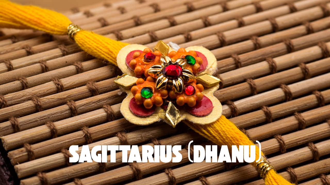Yellow Rakhi is best for Sagittarius brothers. It brings optimism, wisdom, and spiritual growth into their life. (image: canva)