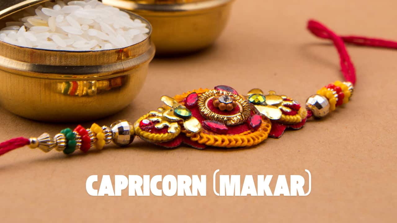 A blue Rakhi suits Capricorn brothers. It brings stability, success, and focus to help them achieve their goals. (image: canva)