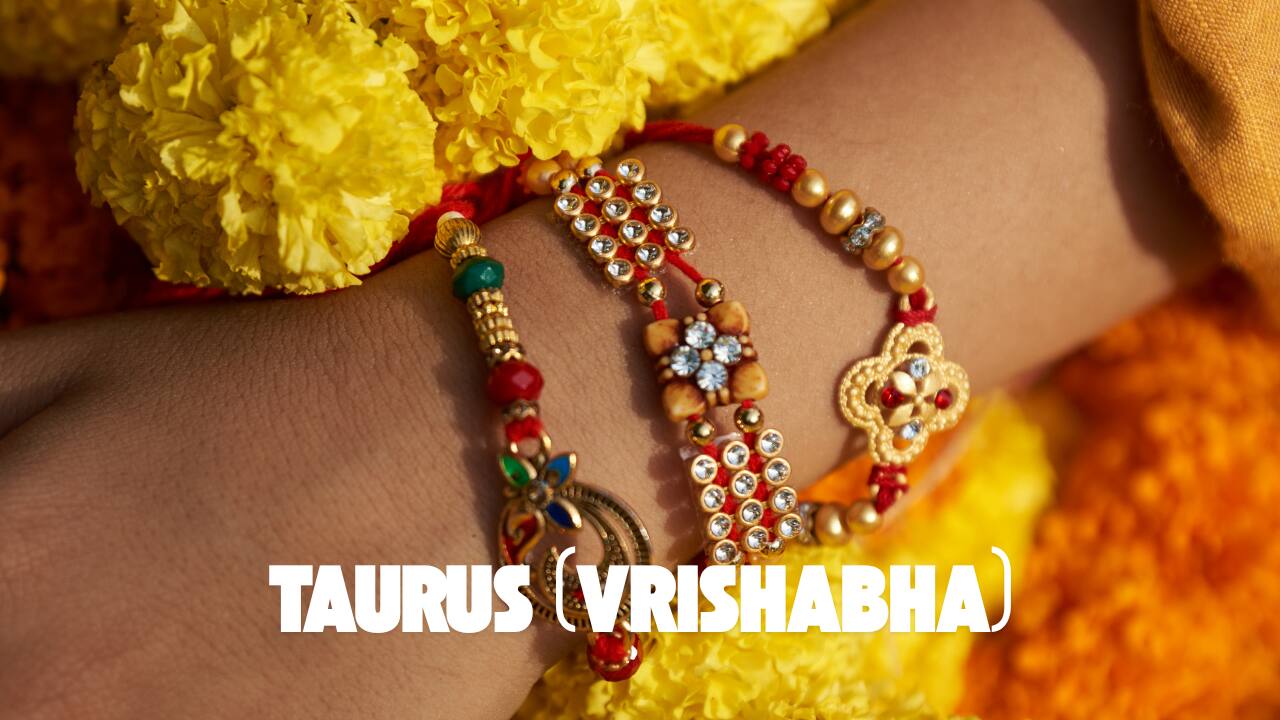 For Taurus, choose a pink Rakhi. It strengthens your bond while bringing prosperity, stability, and serenity into their life. (image: canva)