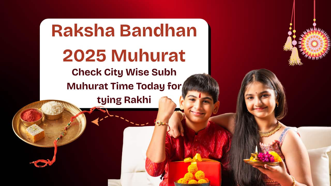 Raksha Bandhan 2025 Muhurat: Check City Wise Subh Muhurat Time Today for tying Rakhi