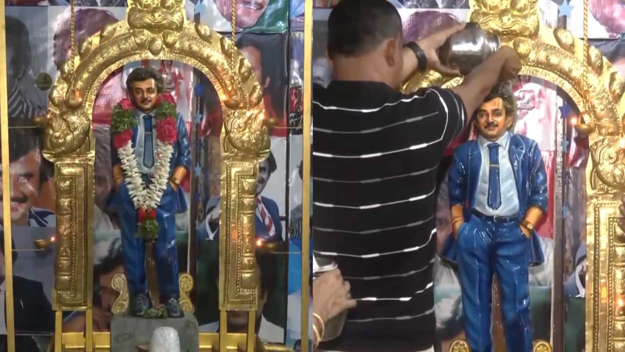 Rajinikanth's fan celebrates Thalaiva’s 50 years in cinema by adorning Madurai temple with 5,500 photos