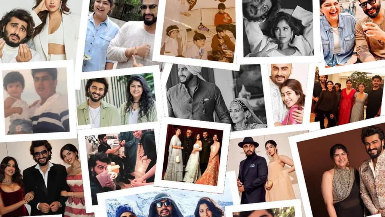 Arjun Kapoor Bollywood actor Arjun Kapoor shared a photo collage featuring moments with his six sisters, Anshula Kapoor, Janhvi Kapoor, Khushi Kapoor, Sonam Kapoor, Shanaya Kapoor and Rhea Kapoor. He wrote in the caption, “With six sisters, it means six times the drama, the chaos, the fights, and the banter, but also immeasurable love. Happy Raksha Bandhan.” Arjun Kapoor Bollywood actor Arjun Kapoor shared a photo collage featuring moments with his six sisters, Anshula Kapoor, Janhvi Kapoor, Khushi Kapoor, Sonam Kapoor, Shanaya Kapoor and Rhea Kapoor. He wrote in the caption, “With six sisters, it means six times the drama, the chaos, the fights, and the banter, but also immeasurable love. Happy Raksha Bandhan.”