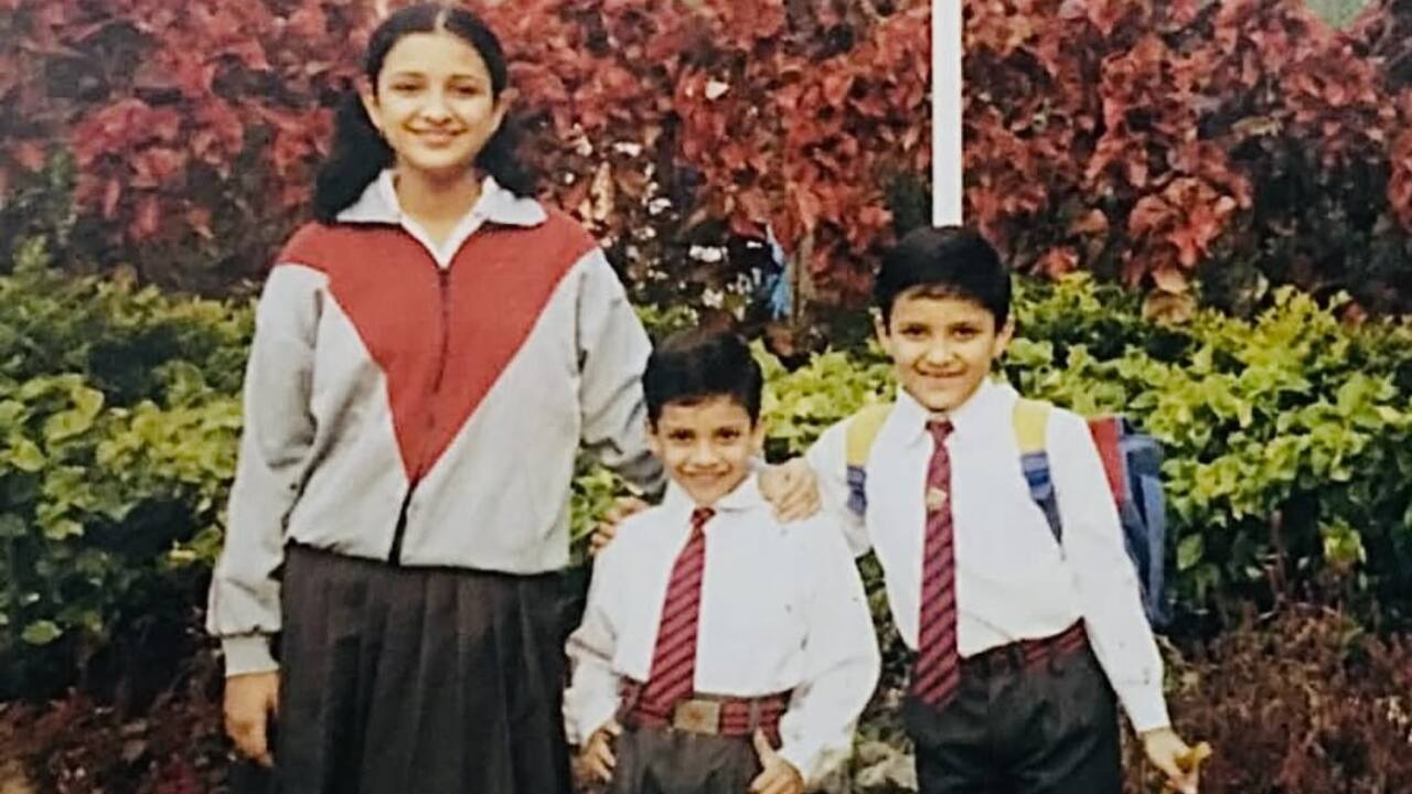 Parineet Chopra Parineet Chopra took to her Instagram and wished her brothers, Sahaj Chopra and Shivang Chopra, a ‘Happy Rakhi’. While she didn’t share today’s glimpse, she posted a sweet throwback photo from their school days. Dressed in school dress, the Chopra siblings posed for the cameras in style. She captioned her post, “Happy rakhi to my first babies! @thisissahajchopra @shivangchopra99.” Parineet Chopra Parineet Chopra took to her Instagram and wished her brothers, Sahaj Chopra and Shivang Chopra, a ‘Happy Rakhi’. While she didn’t share today’s glimpse, she posted a sweet throwback photo from their school days. Dressed in school dress, the Chopra siblings posed for the cameras in style. She captioned her post, “Happy rakhi to my first babies! @thisissahajchopra @shivangchopra99.”