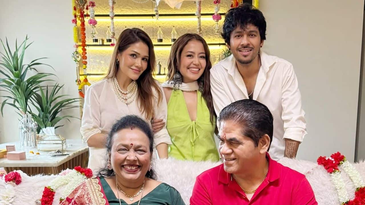 Neha Kakkar celebrates Raksha Bandhan with Siblings Sonu and Tony Kakkar in a sweet family moment