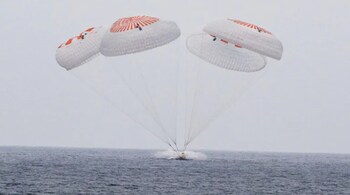 Astronauts return to Earth with SpaceX after 5 months at International Space Station